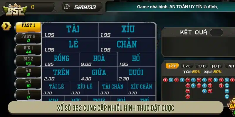B52 | Game Bài B52Club Đổi Thưởng Uy Tín - Tải App Sảnh xổ số cung cấp nhiều hình thức đặt cược